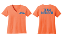 Team Member Perfect Blend  50/50 cotton/polyester Ladies V neck T shirt